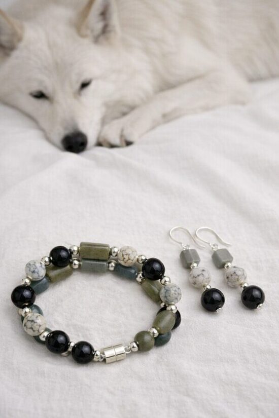 Dabīgo pērļu rotu komplekts "Mežonīgā dvēsele"